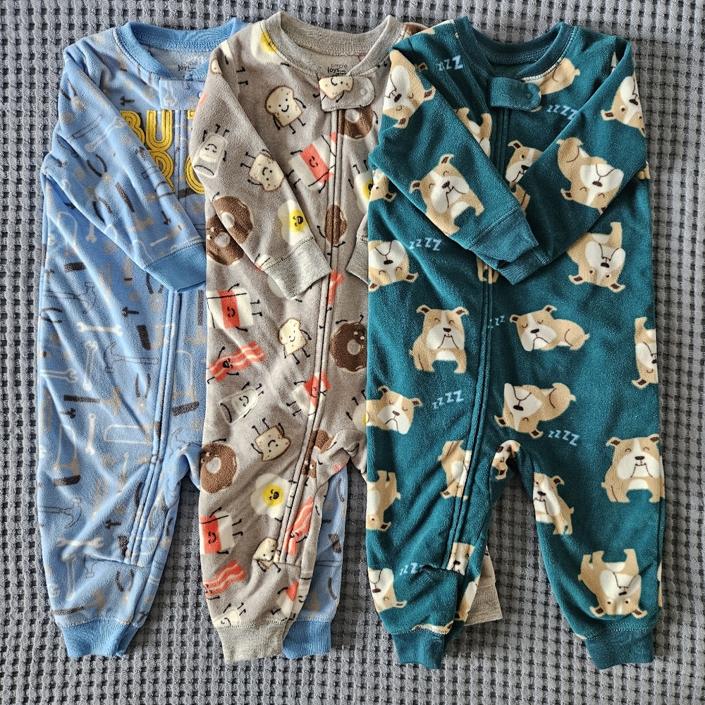 Set Of 3 Long Sleeve Body Suit 12M